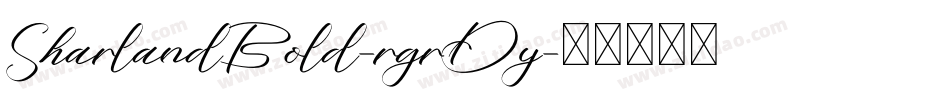 SharlandBold-rgrDy字体转换