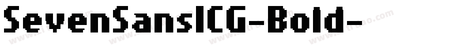 SevenSansICG-Bold字体转换