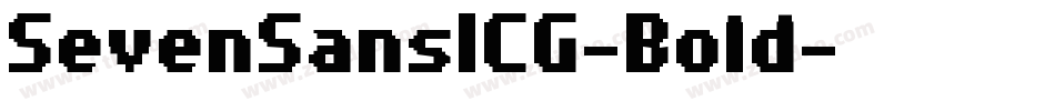 SevenSansICG-Bold字体转换