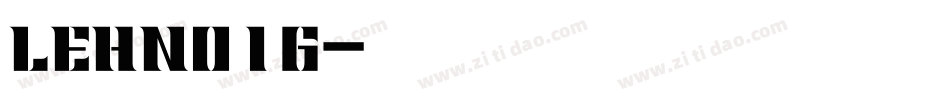 LEHN016字体转换