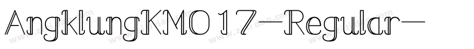 AngklungKM017-Regular字体转换