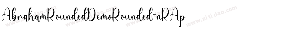 AbrahamRoundedDemoRounded-nRApP字体转换