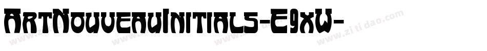 ArtNouveauInitials-E9xW字体转换