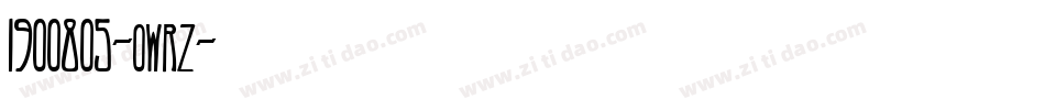 1900805-owrz字体转换