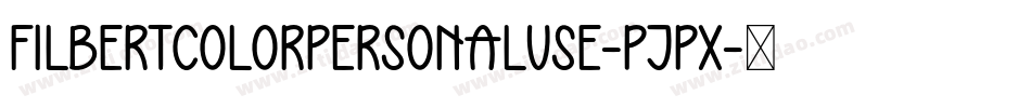 FilbertColorPersonalUse-PJpx字体转换