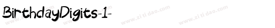BirthdayDigits-1字体转换