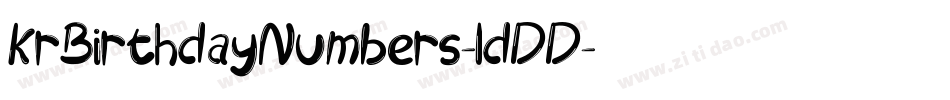 KrBirthdayNumbers-ldDD字体转换