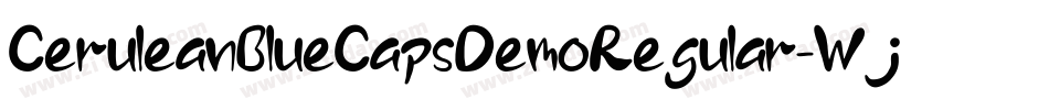 CeruleanBlueCapsDemoRegular-Wjo4字体转换
