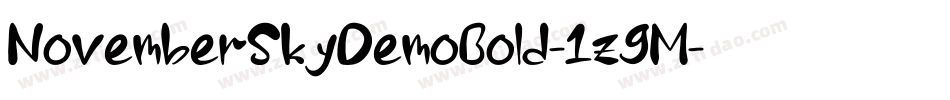 NovemberSkyDemoBold-1z9M字体转换
