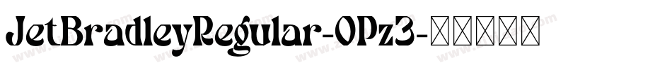 JetBradleyRegular-OPz3字体转换