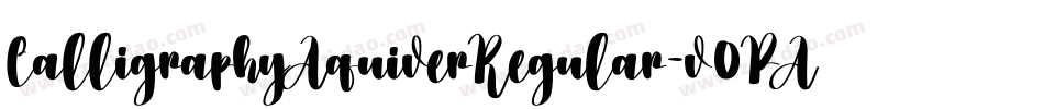 CalligraphyAquiverRegular-v0PA字体转换