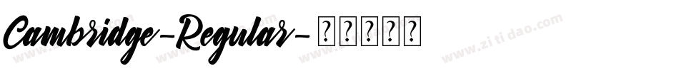 Cambridge-Regular字体转换