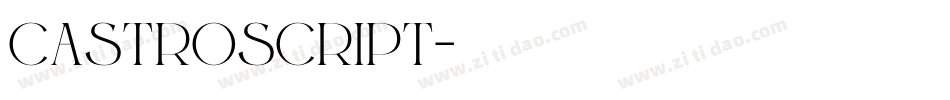 castroscript字体转换