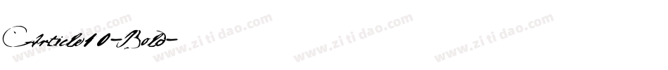 Article10-Bold字体转换