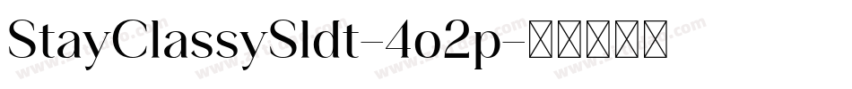 StayClassySldt-4o2p字体转换