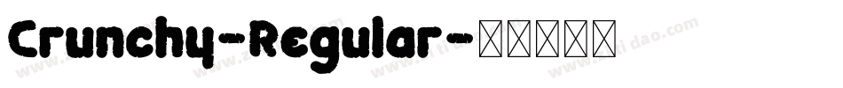 Crunchy-Regular字体转换