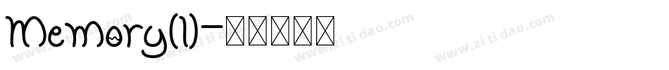Memory(1)字体转换