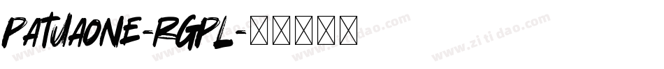 PatuaOne-rGPL字体转换