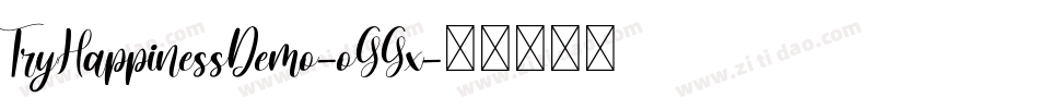 TryHappinessDemo-oGGx字体转换