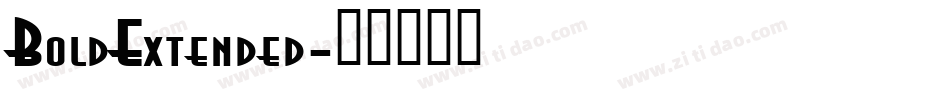 BoldExtended字体转换