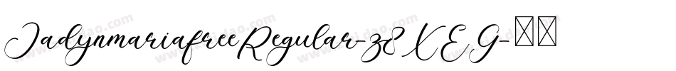 JadynmariafreeRegular-z8XEG字体转换