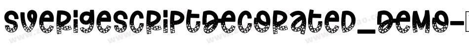 SverigeScriptDecorated_Demo字体转换