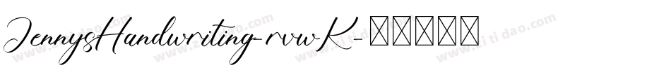 JennysHandwriting-rvwK字体转换