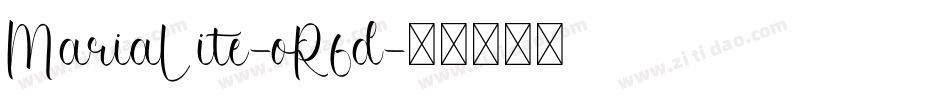 MariaLite-oR6d字体转换