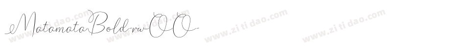 MatamataBold-rwOO字体转换