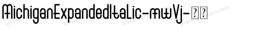 MichiganExpandedItalic-mwVj字体转换