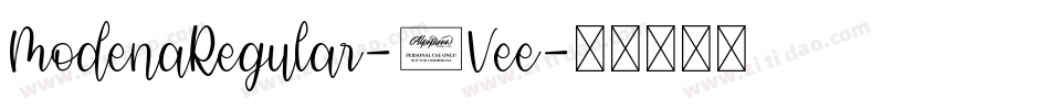 ModenaRegular-2Vee字体转换