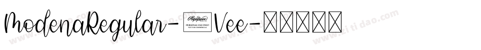 ModenaRegular-2Vee字体转换