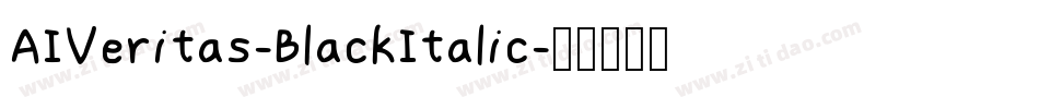 AIVeritas-BlackItalic字体转换