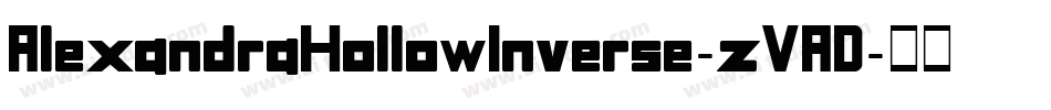 AlexandraHollowInverse-zVAD字体转换
