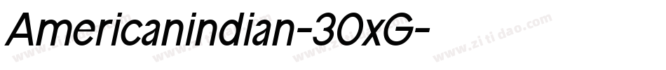 Americanindian-30xG字体转换