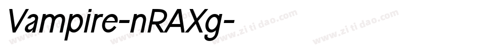 Vampire-nRAXg字体转换