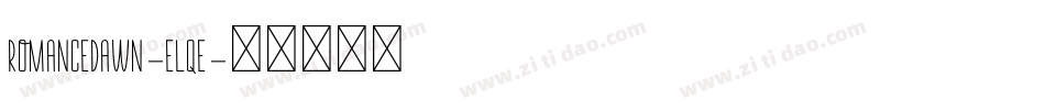 RomanceDawn-eLqe字体转换