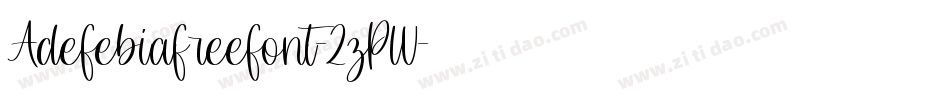 Adefebiafreefont-2zPW字体转换