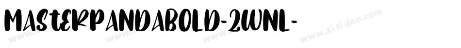 MasterPandaBold-2wnl字体转换