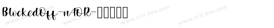 BlockedOff-n4OR字体转换