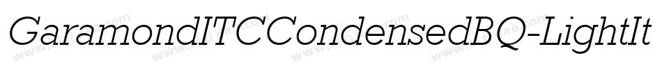 GaramondITCCondensedBQ-LightItalic字体转换