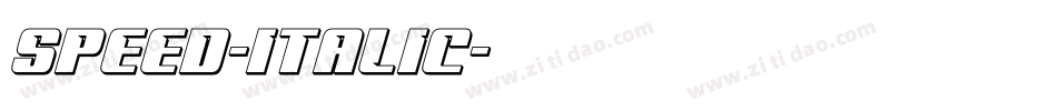 Speed-Italic字体转换