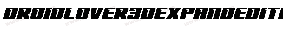 DroidLover3DExpandedItalic-rB89字体转换