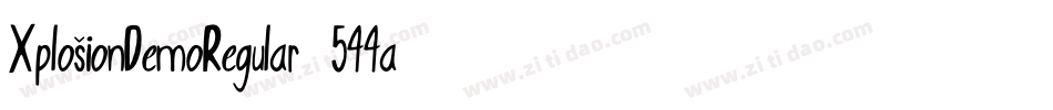 XplosionDemoRegular-544a字体转换