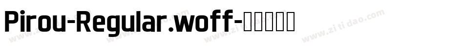 Pirou-Regular.woff字体转换