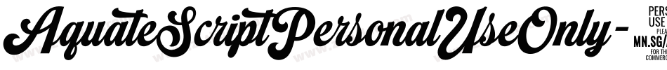 AquateScriptPersonalUseOnly-4BBdp字体转换