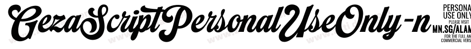GezaScriptPersonalUseOnly-n9LV字体转换