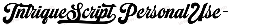 IntriqueScript_PersonalUse字体转换