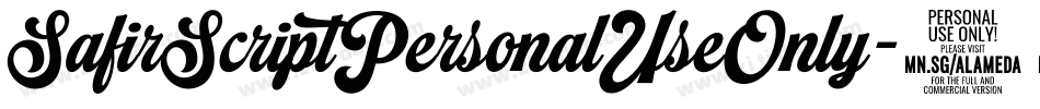 SafirScriptPersonalUseOnly-660q字体转换