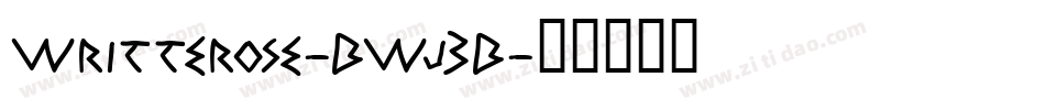 Writterose-BWj3B字体转换